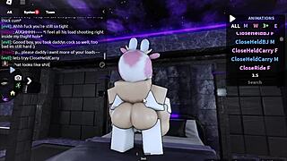 fucking a cute femboy on roblox
