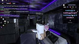 fucking a cute femboy on roblox