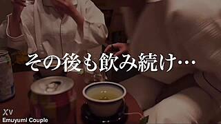 Beautiful japanese boss shares hotel room, forbidden sex ensues with multiple orgasms