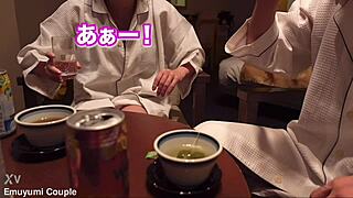 Beautiful japanese boss shares hotel room, forbidden sex ensues with multiple orgasms