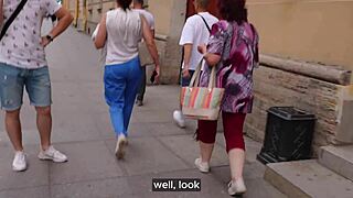 vlogger gets a bj in hallway from hot chick with big tits and fucks her at home, rough and sloppy