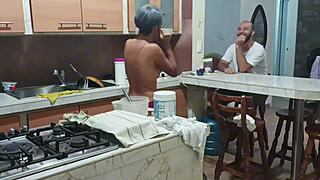 Sexy Stepsister Scenes with Fingering and Toys in Kitchen