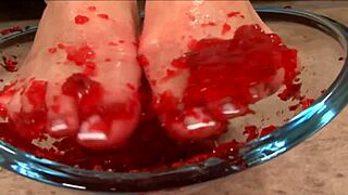 am an experienced woman with brown hair getting her pussy opened