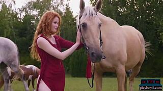 Heidi Romanova poses outdoors for Playboy?