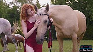 Heidi Romanova poses outdoors for Playboy?