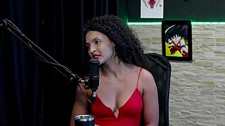 She says, Swing house fun with mia luz on sheer red.