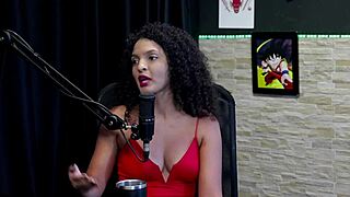 She says, Swing house fun with mia luz on sheer red.