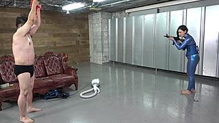 bad guys say, we're captured by the female agent