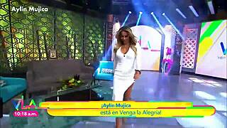 aylin mujica flashes marked nipples and big ass in mini dress