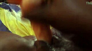 She jerks the cameraman while dildo-fucking her pussy