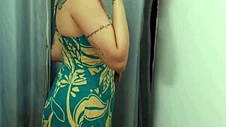 a store dressing room is used by a perverted couple