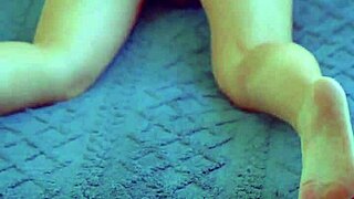 Desi beautys glass dildo close-up masturbation