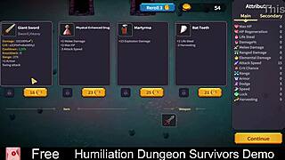 Suggestive Humiliation Dungeon Survivors Demo With Erotic Femdom And Monster Games.