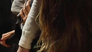 Watch the lesbian slave take that massive black strapon doggystyle.