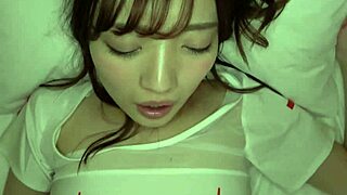 Drunk girl touches a lot, pink nipples, creampie in doggy