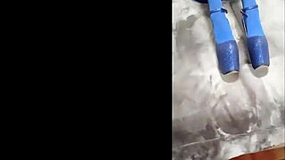 Sexy Pantyhose And Blue High Heels