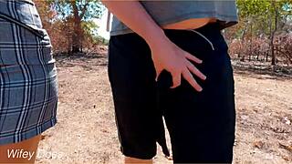 Wife's Tits Get Cum in Public