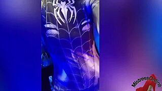 Spiderbabe costume features sexy halloween details