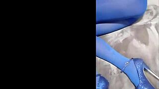 Sexy Pantyhose And Blue High Heels