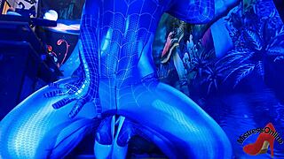 Spiderbabe costume features sexy halloween details