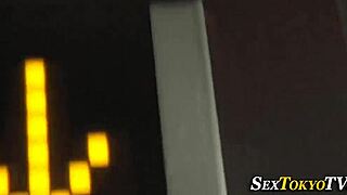 asian teen rubs herself in public, so naughty