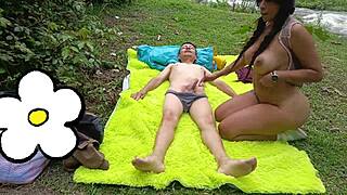 fuck the biggest whore on the estate in the countryside!