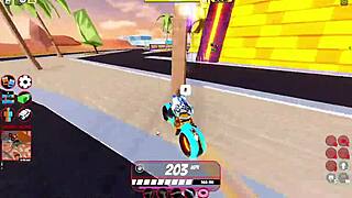 In Roblox Jailbreak, a cop receives a blowjob during gameplay