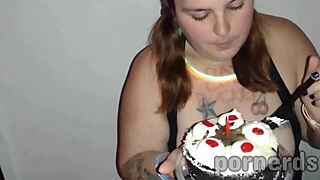 Scarlett Indulges in 11 Loads on Her Birthday Cake at the Arcade.