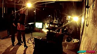 In the dungeon, two cocks and two pussies play with a harness