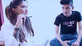 Eighteen-Year-Old Indian Amateur Has Sex with College Teacher and Stepbrother