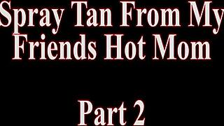 Spray tan session with friend's mom Jasper Nyx