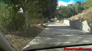 Leashed Skank Gets Rough Doggystyle Pounding In Garage