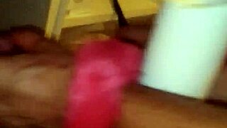 Man sucking tranny's big cock intensely