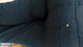 Big booty pawg flaunts ass in cub foods aisle