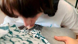 best deepthroat goes on with cum eating?