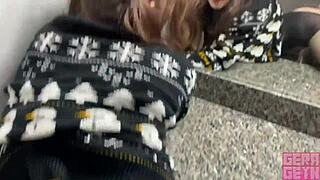 When My Boyfriend Is In A Shower I Suck His Friends Huge Dick.