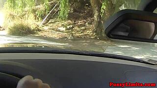 Leashed Skank Gets Rough Doggystyle Pounding In Garage