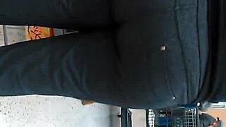 Big booty pawg flaunts ass in cub foods aisle