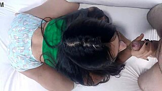 Stepsister in Shorts Seduces Stepbrother with Delicious Shorts