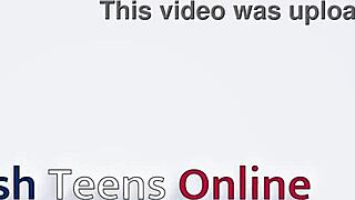 a blonde british student eagerly sucks cock and swallows a huge cum load