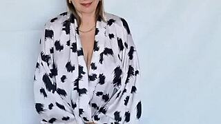 Never-ending story with busty MILF in stockings and heels