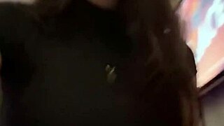 In the club, I decided to fuck my pussy with amateurs, brunette, night club dancing, fucking, lipstick, masturbation, milf, pussy, softcore, solo, toilet, beautiful, sexy