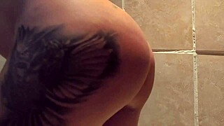 Pretty Colombian Latina Caught Bathing for Fuck