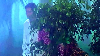 Black haired slut stripteasing and getting deepthroated in vintage classic cinema scene