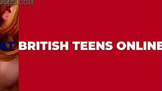 a blonde british student eagerly sucks cock and swallows a huge cum load