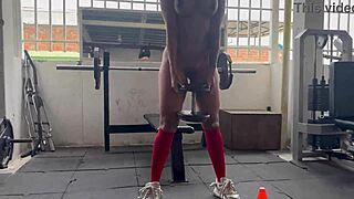 My Transgender Trainer Forces Naked Squats, Worshiping Her Big Ass and Pussy