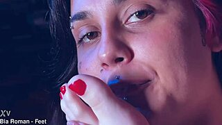 Naughty feet made to lick and suck