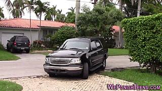 Restrained teen 18+ gets fuck