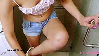 Why does this sexy brunette model enjoy a sensual bath?