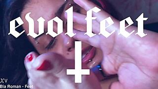 Naughty feet made to lick and suck